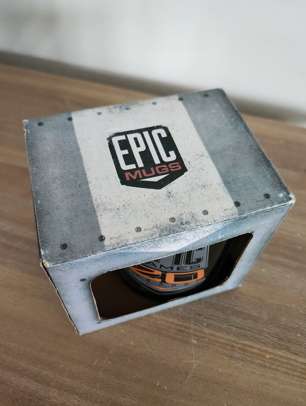 NEW Epic Games 20 Years Anniversary Coffee Mug 2011 Black Gamer Promo Boxed Rare - Picture 2 of 14